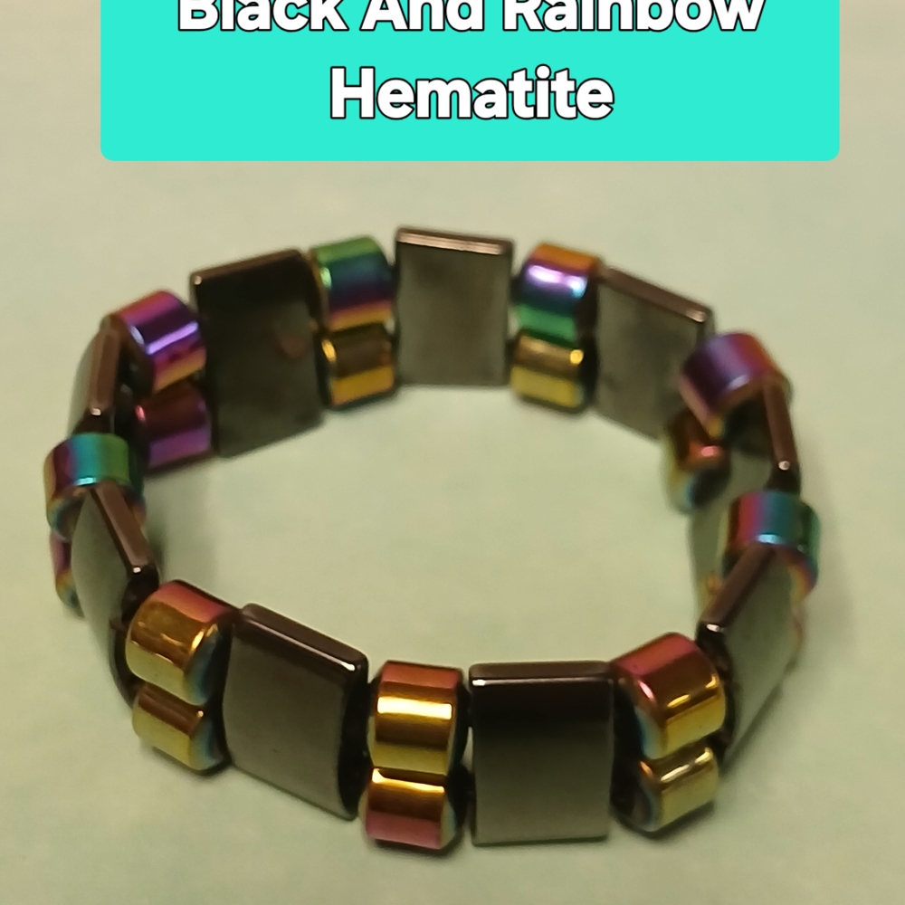 Multicolor Hematite Bead Bracelet